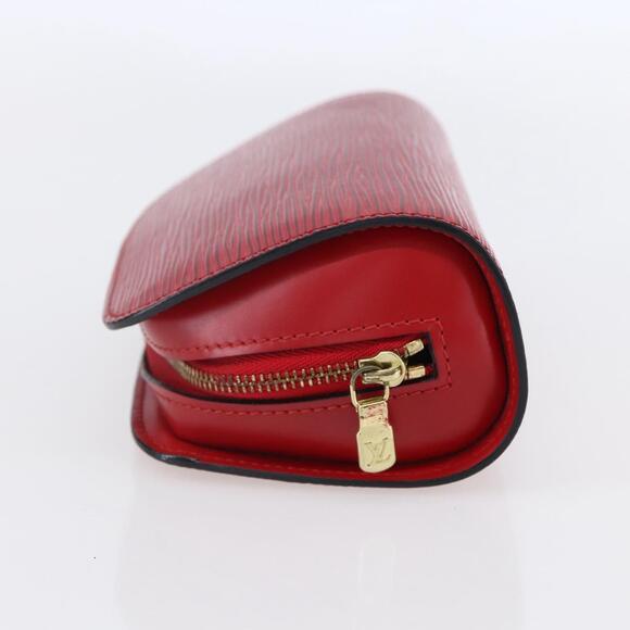 LOUIS VUITTON Epi Dauphine PM Pouch Castilian Red M48447 LV  LOUIS VUITTON Epi Dauphine PM Pouch Castilian Red M48447 LV Auth BA8366